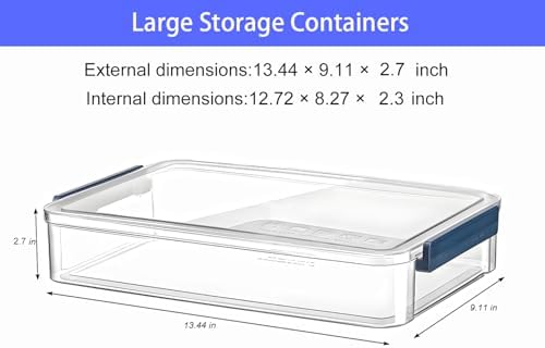Clear Storage Box with Latch, 2 Pack, Stackable - Image 2