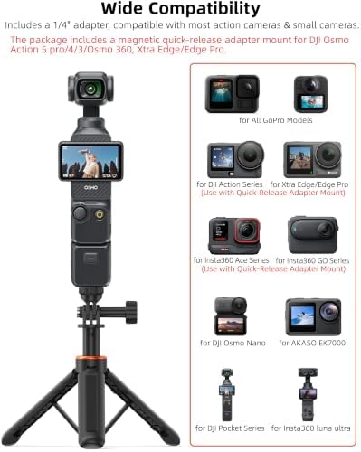 14" Osmo Action Camera Tripod Kit for DJI Action 5 Pro/4/3, All GoPro - Image 7