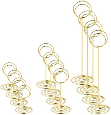 Ptwola 36PCS Table Number Holders 3 Size Place Card Holder Wire Picture Photo Table Sign Stand Name Numbers Menu Memo Note Clips for Centerpieces Wedding Anniversary Reception Birthday Party by Unknown