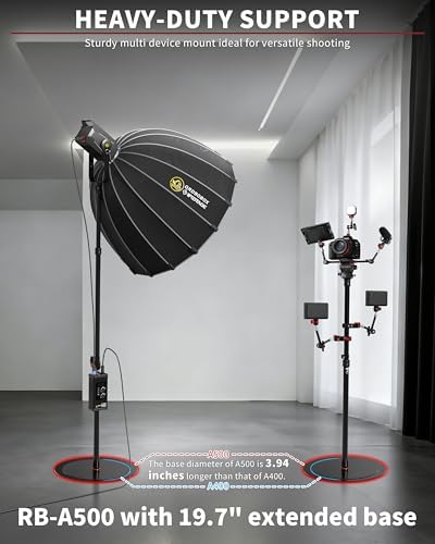 IFOOTAGE RB-A500 79.4" Round Base Monopod,Stand for Light with 19.7" Base - Image 3