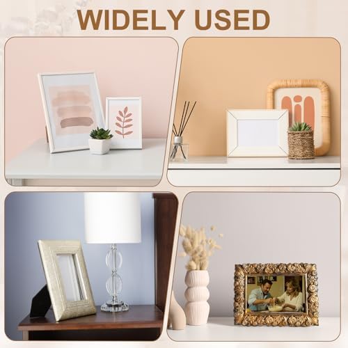 uxcell 10Pcs Easel Back for Picture Frame, 4 x 6 Inch Replacement Picture Frame Easel Back with Hinged Hangers DIY Photo Backing Board for Photo Frames, Tabletop Wall Display, Wooden - Image 7