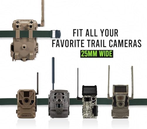 Trail Camera Straps, Game Cam Mounting Strap with Long-Lasting Alloy Buckle, Nylon Fiber Strap for Wildlife Trial Camera Accessory, Deer Camera Tree Belts, 25mm Width* 6 ft. Long (8 Packs) - Image 4
