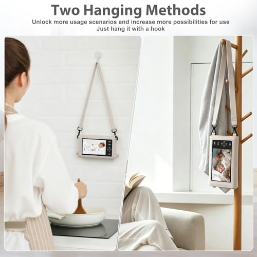 HelloBaby 5" Sleek Gray-White Baby Monitor Case - Compatible with HB6550 Monitor, Waterproof-Resistant Gray-White Travel Case with Strap - Scratch-Resistant Storage for On-the-Go Monitoring - Image 6