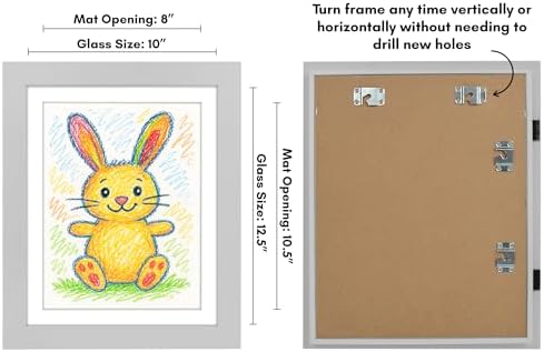 Americanflat 8.5x11 Changeable Kids Art Frame - Gray - Image 3