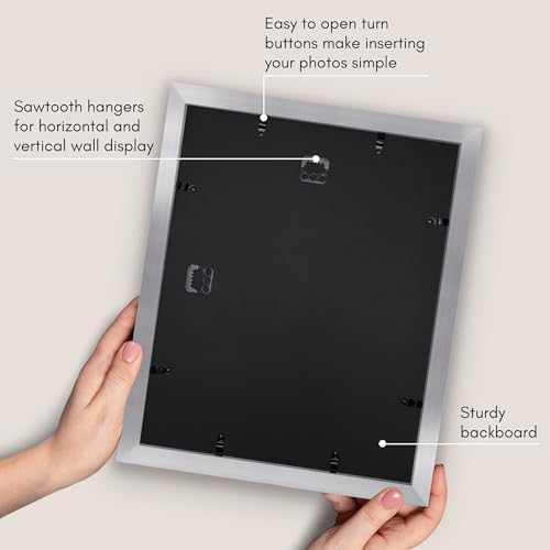Americanflat 12x15 Picture Frame - Matted to 9x12 - Silver - Image 5