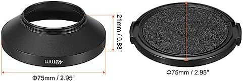 PATIKIL 49mm Lens Hood, Wide Angle Matte Surface Anti-Reflective Inside Hood with Cap and Cleaning Cloth for Camera Lens, Black for Nikon, for Fujifilm, for Pentax, for Leica - Image 2