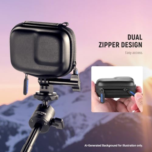 NEEWER Carrying Case Compatible with DJI OSMO Action 5 Pro 4 3, Small Travel Protector Storage Bag with Carabiner Compatible with GoPro Hero 13 12 Insta360 Ace Pro 2 Action Camera Accessories, PB031 - Image 6
