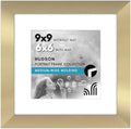Americanflat 9x9 Picture Frame - Matted to 6x6 - Engineered Wood - Gold by Americanflat