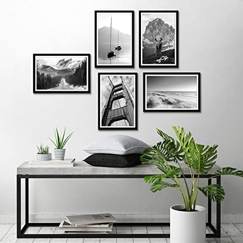 Americanflat 12x18 Poster Frame 5-Pack - Matted to 11x17 - Black - Image 5