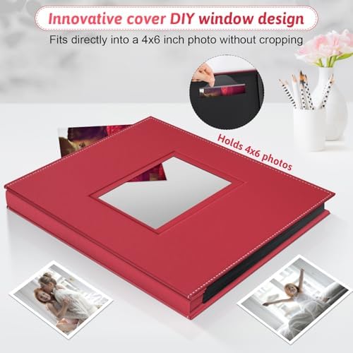 Popotop 4x6 Photo Album Holds 500 Pictures, Vegan Leather Hardcover - Image 2