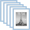 upsimples 11x14 Picture Frame, Gallery Wall Frames Set of 5, Blue by upsimples