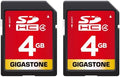 GIGASTONE 4GB SD Card 2 Pack, Speed Up to 20MB/s, SDHC UHS-I Class 4 Memory Card for Photo Video Music Voice File DSLR Camera DSC Camcorder Recorder Playback PC Mac POS 2pcs in Pack, with 2 Mini Cases by Gigastone