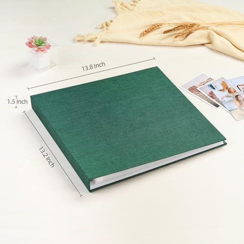 Mublalbum 12x12 Inch 3 Ring DIY Scrapbook Photo Album 80 Pages,Dark Green - Image 2