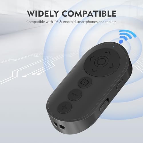 Remote Control for TikTok,Wireless Remote Camera Shutter with Zoom in Out for iPhone&Android, Front Rear Camera Switch,Page Turner for E-Book APP, Phone Remote, Scrolling Ring for TIK Tok, Black - Image 6