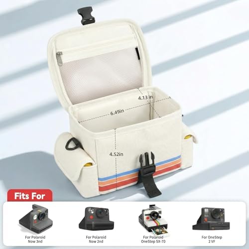 Camera Case Compatible with Polaroid Now, Now+ & OneStep+, Crossbody Bag - Image 2