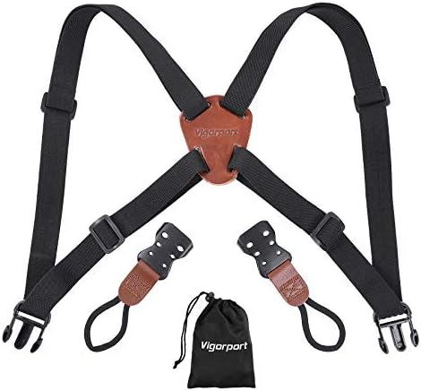 Vigorport Camera Strap, Cross Shoulder Straps, Quick Release Chest Harness by Vigorport