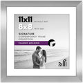 Americanflat 11x11 Picture Frame with Shatter-Resistant Glass - Use as 8x8 Frame with Mat or Display 11x11 Photo Without Mat - Signature Collection - Square Frames for Wall Display - Silver by Americanflat