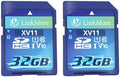 LinkMore XV11 32GB 2-Pack Full-Size SDHC Cards, UHS-I U1 V10, 97MB/s by LinkMore