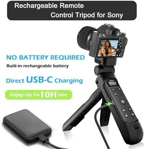for Sony Vlogging Hand Grip Tripod, OLED Rechargeable Wireless - Image 2