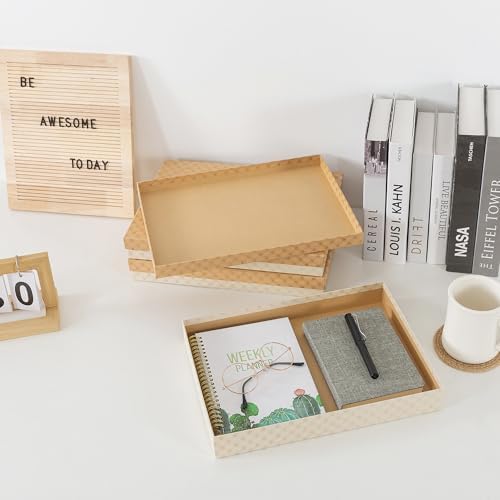 Soul & Lane - Letter Size Document Storage Boxes with Lids, Set of 3, Check - Image 5