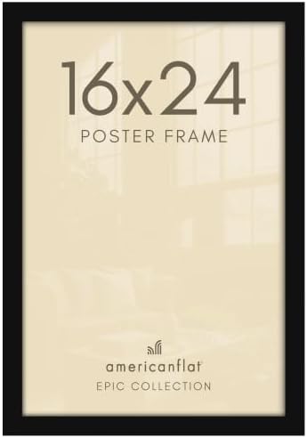 Americanflat 16x24 Poster Frame - Engineered Wood - Black by Americanflat