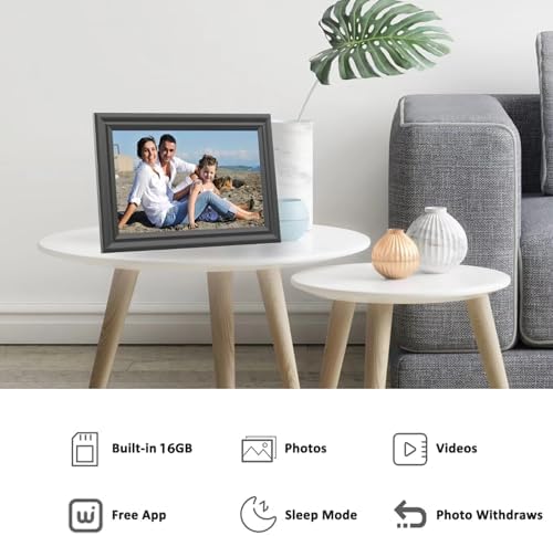 Digital Picture Frame WiFi 10.1 Inch Digital Photo Frame, Electronic Picture Frame, 16GB Storage, Auto-Rotate, IPS Touch Screen, Easy Setup and Share Photos and Videos via Free App from Anywhere - Image 4