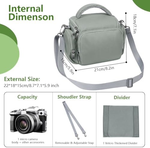 Ainiv DSLR Camera Bag, Large Waterproof Anti-Shock SLR Camera Case, Grey - Image 2
