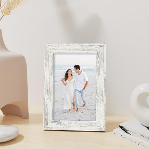 Vittanly 4x6 Picture Frame Made of Solid Wood for Wall or Tabletop - Image 4