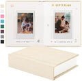 Instax Mini Photo Album with Writing Space, Linen Cover, Beige by Unknown