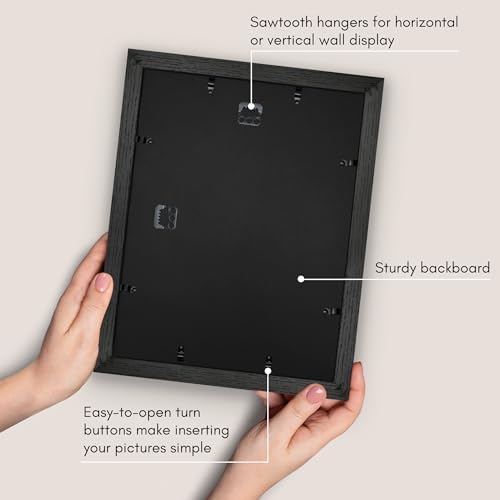 Americanflat 11.5x14 Picture Frame - Matted to 8.5x11 - Black - Image 6