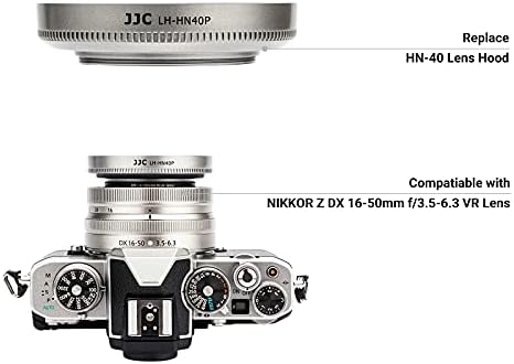 (Silver) Camera Lens Hood for NIKKOR Z DX 16-50mm F3.5-6.3 VR on Z30 Z fc ZFC Z50, Replace Nikon HN-40 Lens Hood, Compatible w 46mm Cap and 46mm Filter - Image 4