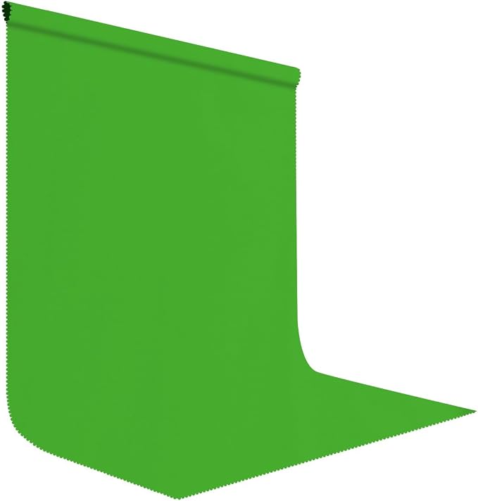 Green Screen Backdrop for Photoshoot, Fabric 5x7ft | Polyester Studio Photo Backgrounds, Non Reflective, Easy to Hang, for Portrait Photography, Live Streaming, Video Creation by LYLYCTY