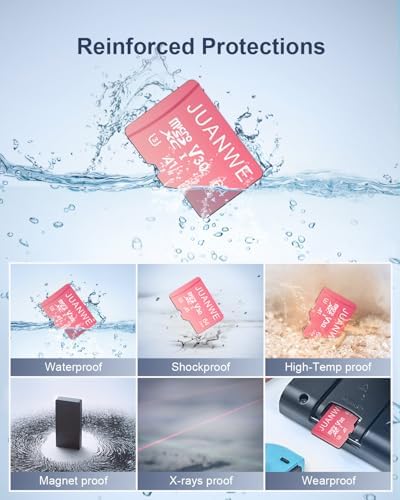 JUANWE 10 Pack 64GB Micro SD Card 64 GB Memory Card MicroSDXC SD Card 64GB TF Cards UHS-I A1 U3 V30 for 4K Video Recording (10 Pack, Pink) - Image 6