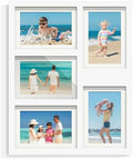 DUENPY 5x7 Collage Frame Holds 5 4x6 Photos White by DUENPY