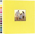 potricher Photo Album 4x6 Pictures, 1000 Pockets, Linen Cover, Yellow by potricher
