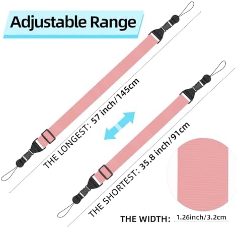 Adjustable Pink Camera Strap, iPad Strap Nylon Neck Lanyard - Image 2