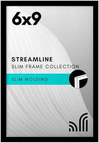 Americanflat 6x9 Picture Frame - Slim Molding - Black by Americanflat