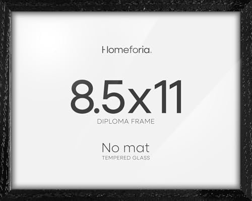 Homeforia 8.5x11 White Oak Diploma Frame, High-End Wood, Glass by Homeforia