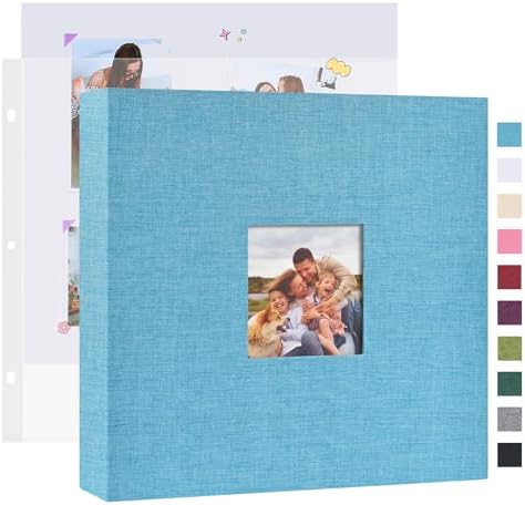 Mublalbum 10x10 Inch 3 Ring DIY Scrapbook Photo Album 40 Pages, Blue by Mublalbum