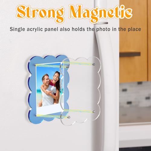 10Pack 2.36 x 3.54Colorful Acrylic Magnetic Frame fridge Scalloped - Image 5