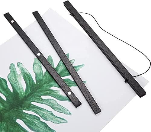WITCOLOR Magnetic Poster Hanger Frame 28x22 28x20 28x40 Poster Frame 28 Inch Wide 1 Pack Magnetic Hanging Frame Black Wood 28" Wide Magnetic Poster Hanger Picture Frame - Image 2