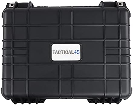 Tactical45 Hard Case with Foam - 16 x 13 x 7in Hard Shell Waterproof Storage Case with Pluck Padding Protective Latching Suitcase for Rifles, Cameras, Handguns, Drones, Guitars, and Electronics - Image 6