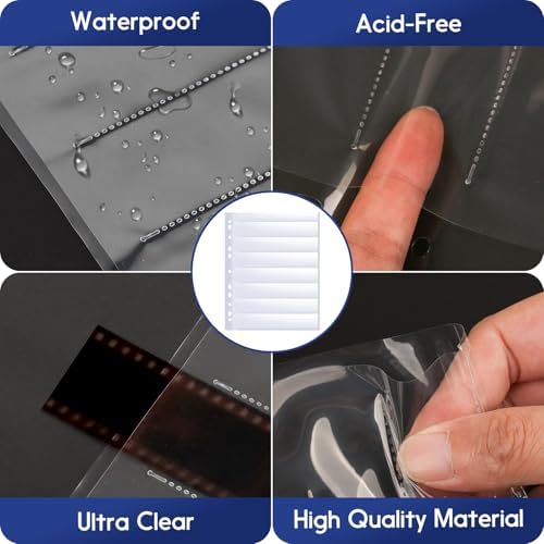 50 Pack 7x6 Negative Sleeves for 35mm Film - Acid-Free Negative Pages, Archival Storage Sheets for 35mm/135 Film Collect & Organization - Holds 2100 Frames - Image 3