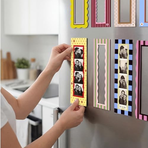 Tellegloww 8 Pcs Magnetic Photo Booth Strip Frame, Cute, 1.5 x 8 in - Image 5