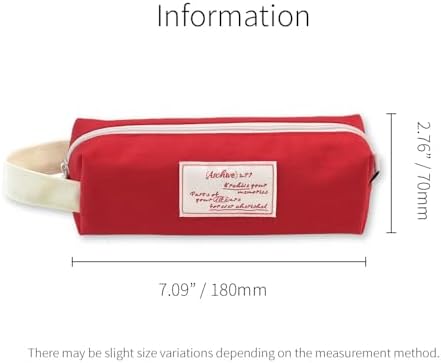 Monolike Archive 247 Block Pencil Case, Scarlet red - Pen Pouch, Portable Pencil Bag, Office Pouch case - Image 2