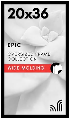 Americanflat 20x36 Poster Frame - Engineered Wood - Black by Americanflat