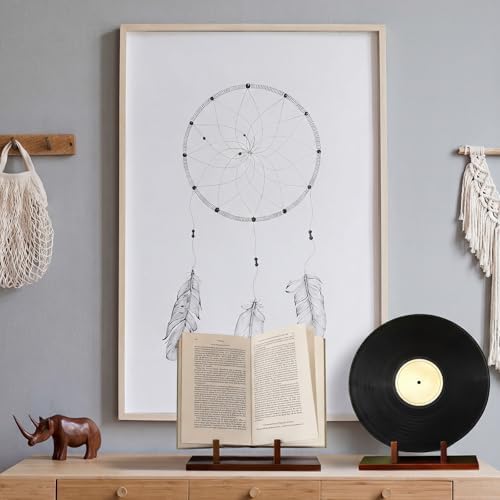 RattanView 2 Pcs Wood Plate Stand for Display 9 Inch Plate Holder Display Frame Picture Photo Card Tabletop Decorative Stand - Image 6
