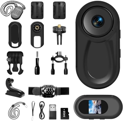 Action Camera with Memory Card Mini Body Camera with Magnetic Clip by AsdanaliliCamera