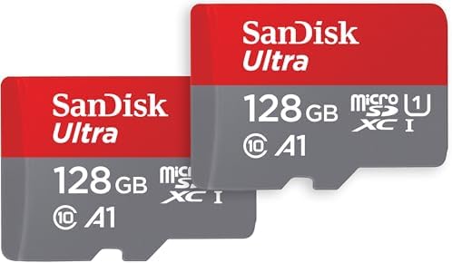 SANDISK 128GB (2-Pack) Ultra microSDXC UHS-I Memory Card (2x128GB) with Adapter - SDSQUAB-128G-GN6MT by Sandisk
