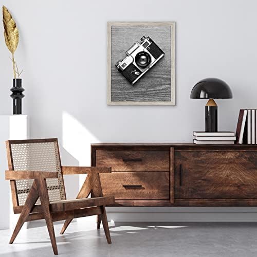 Americanflat 16x20 Poster Frame - Driftwood Engineered Wood with Polished Plexiglass - Wide Picture Frame for Vertical or Horizontal Wall Display - Epic Collection - Driftwood - Image 6